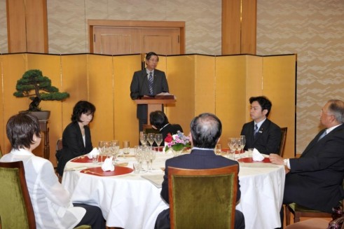 Ambassador Lopez delivers his remarks as current Chair of the ASEAN Committee in Tokyo before ACT and House of Councillors members.