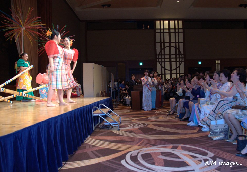 Students from Tokyo University of Foreign Studies perform traditional Filipino dances.