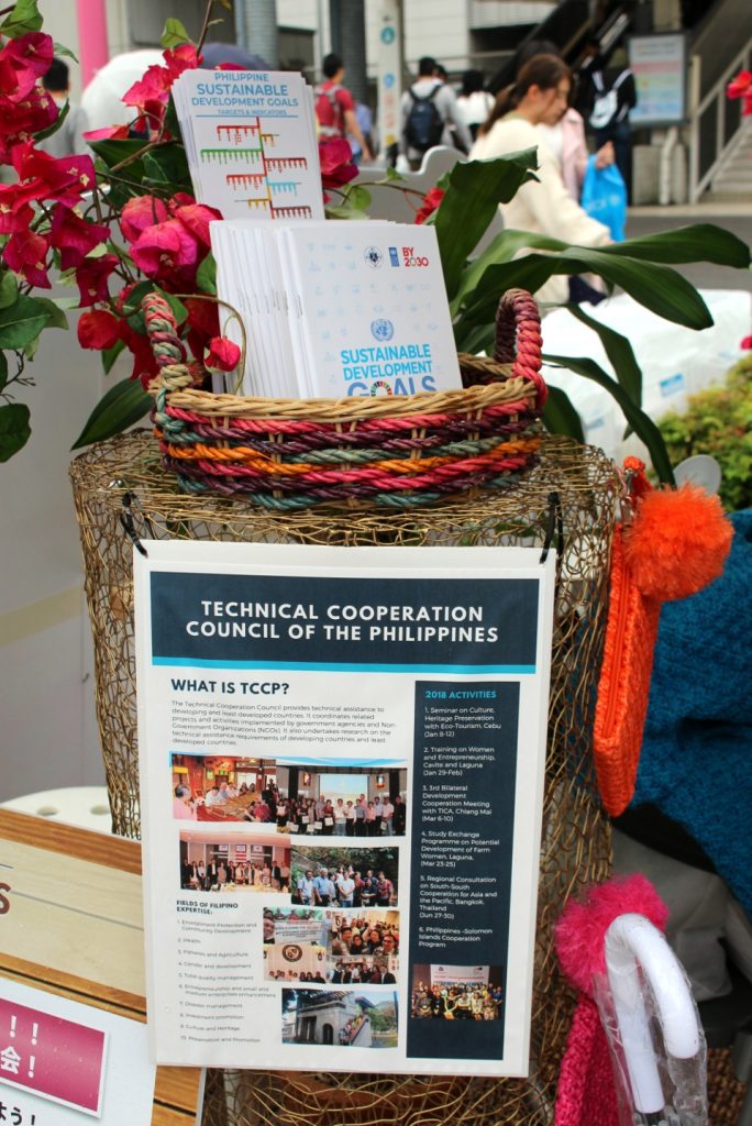Under the theme, “One small step can change tomorrow”, the Philippine Embassy showcased the country’s progress in achieving the Sustainable Development Goals (SDGs) and raised awareness of our Official Development Assistance (ODA) cooperation with developed and least developed countries through the Technical Cooperation Council of the Philippines (TCCP). 