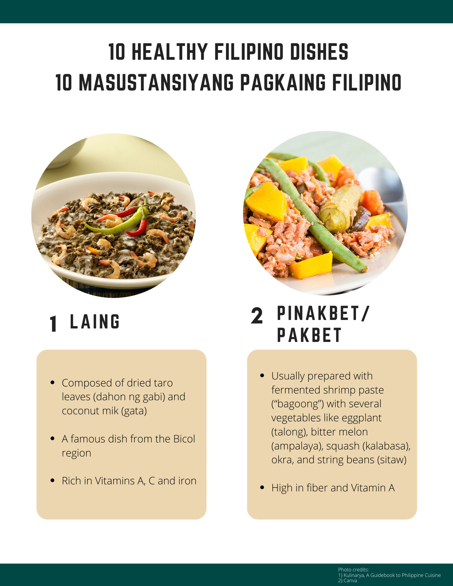 Nutrition Month Featuring 10 Healthy Filipino Dishes Philippine