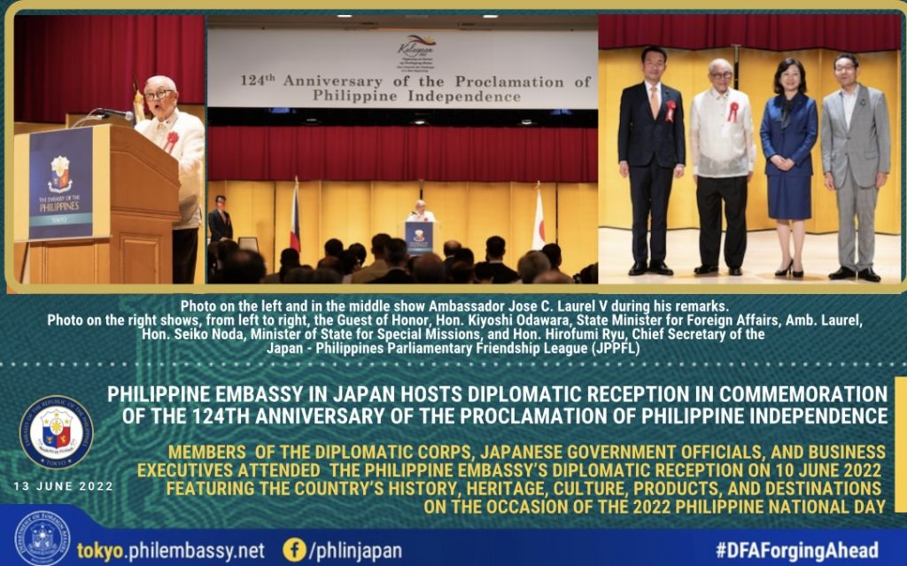 Philippine Embassy In Japan Hosts Diplomatic Reception In Commemoration Of The 124th Anniversary 1088